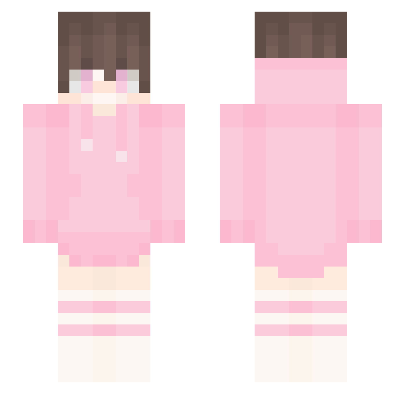 zCuzzi Minecraft skin, front and back view