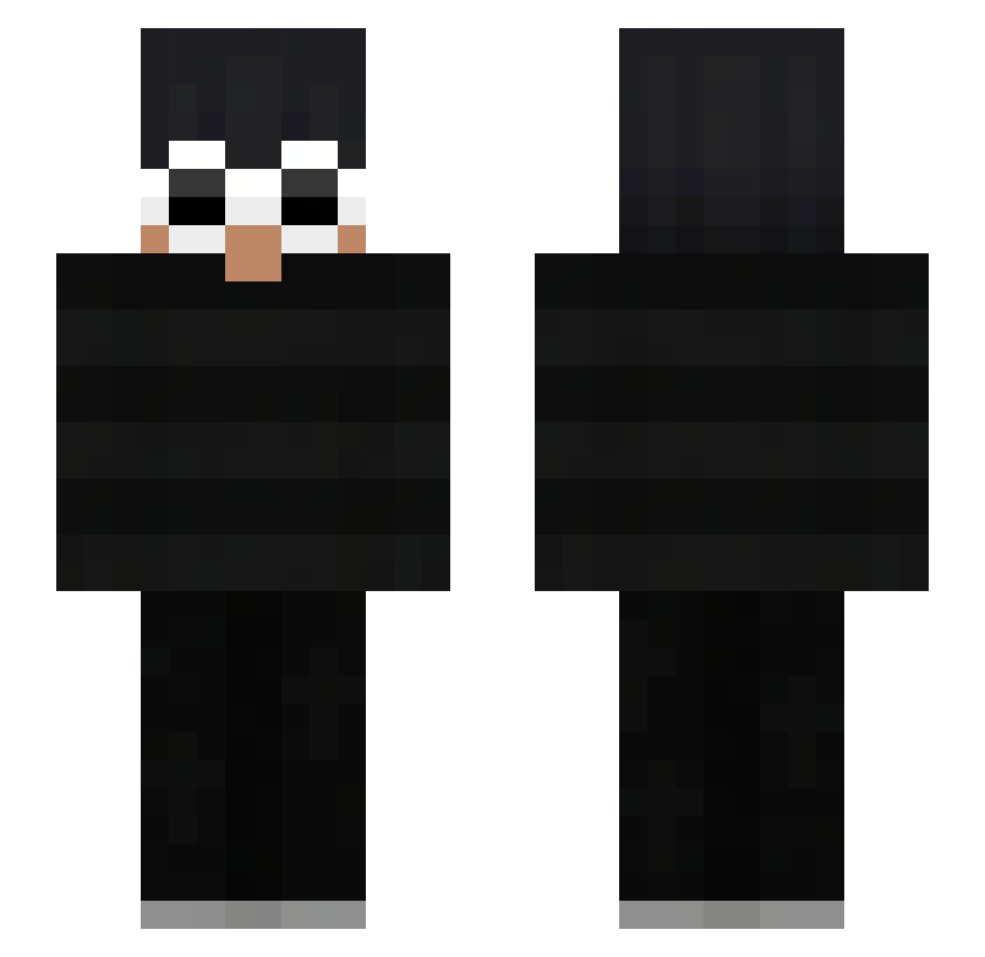 sentick_ Minecraft skin, front and back view
