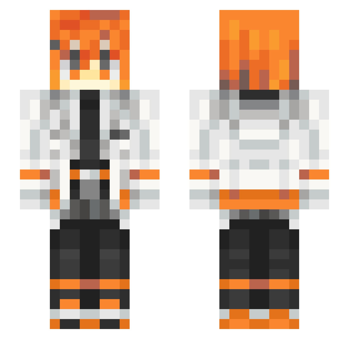 Squ1dL0rd Minecraft skin, front and back view
