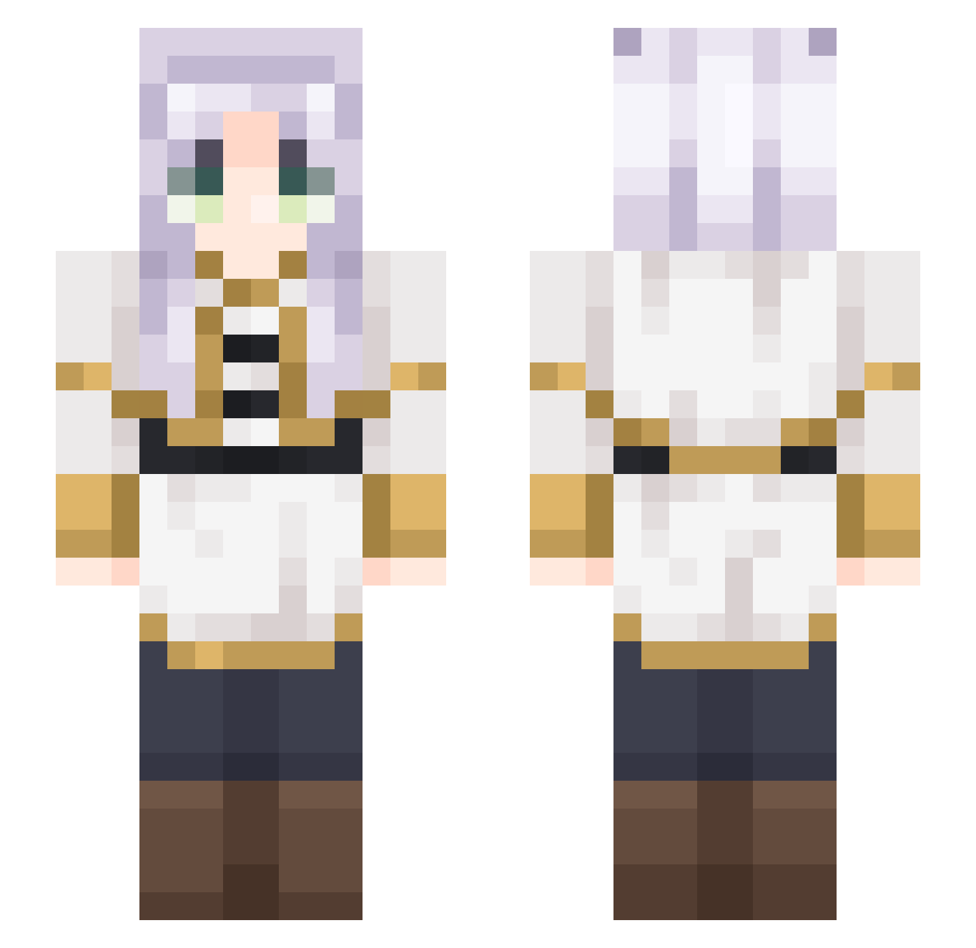 G4zer Minecraft skin, front and back view
