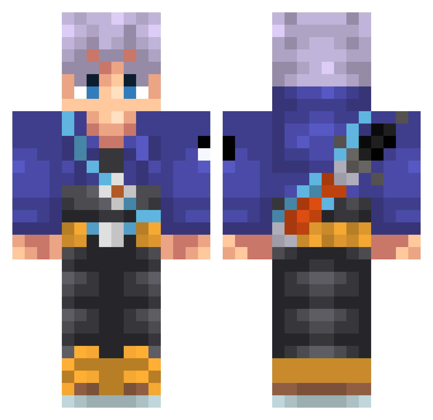 OP_Dan Minecraft skin, front and back view