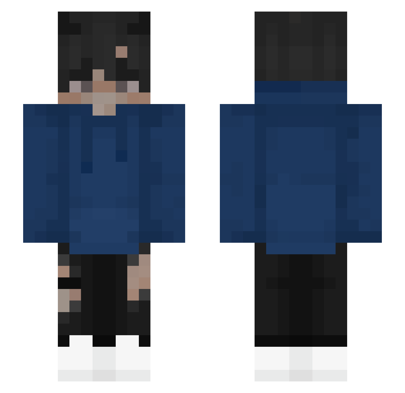 TheL0st1 Minecraft skin, front and back view