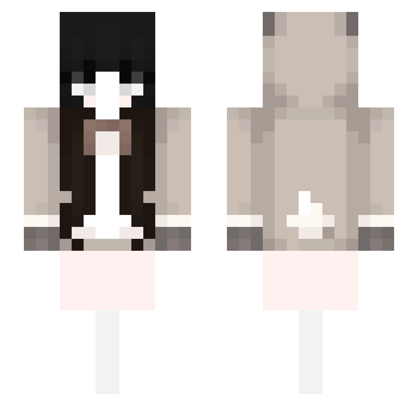 Cyqlos Minecraft skin, front and back view