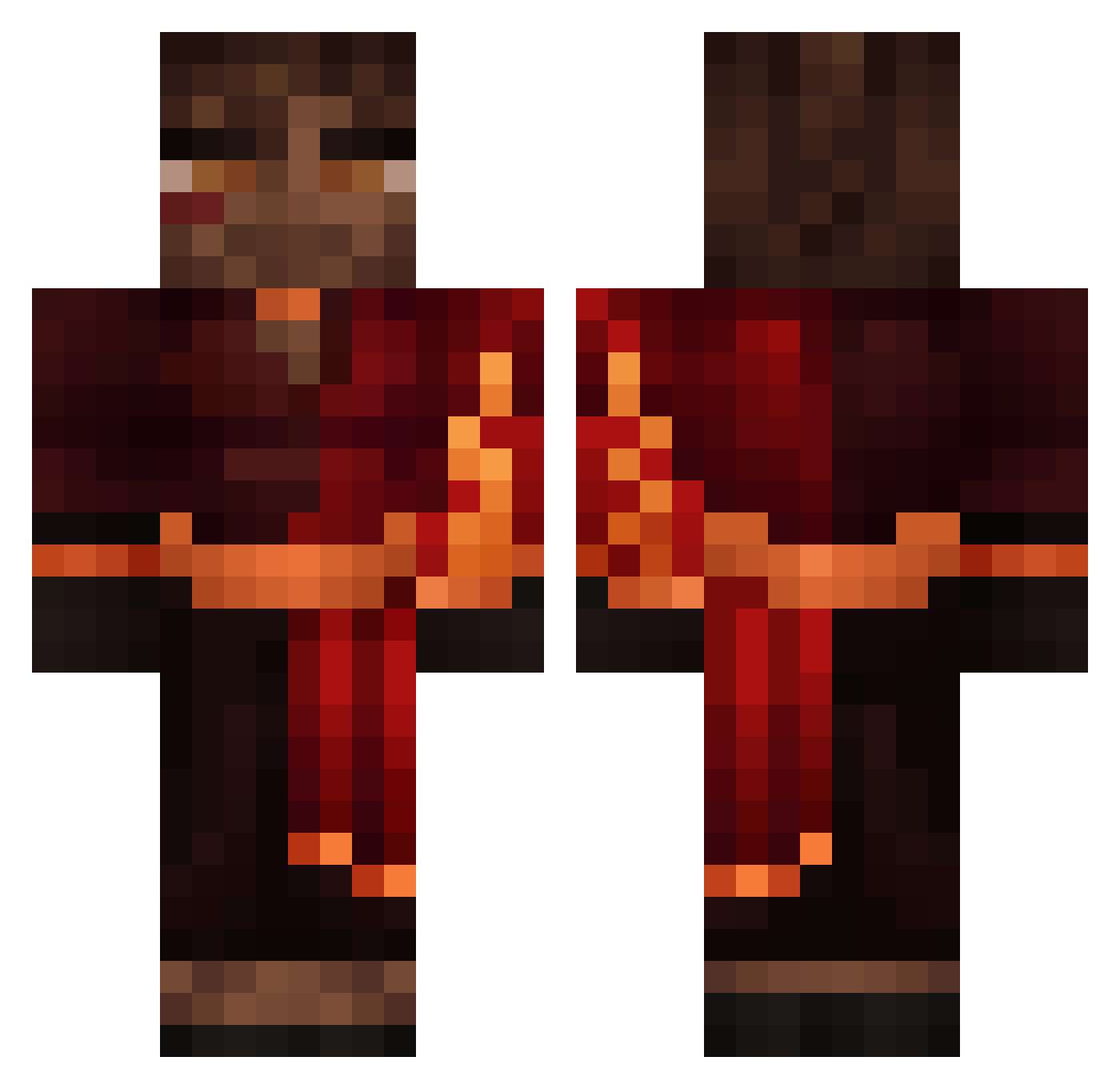 5eaweed Minecraft skin, front and back view