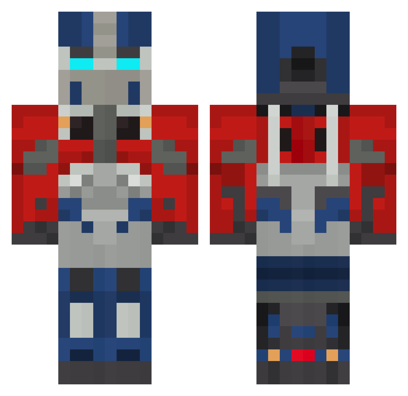 monkeyrylee08 Minecraft skin, front and back view