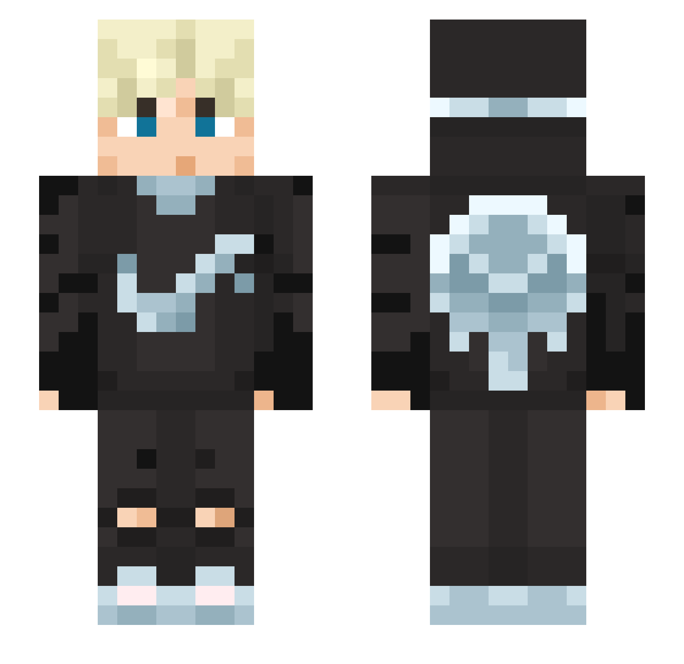 SA1L_DX Minecraft skin, front and back view