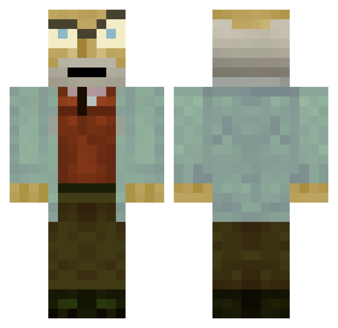 kittyJagaa Minecraft skin, front and back view