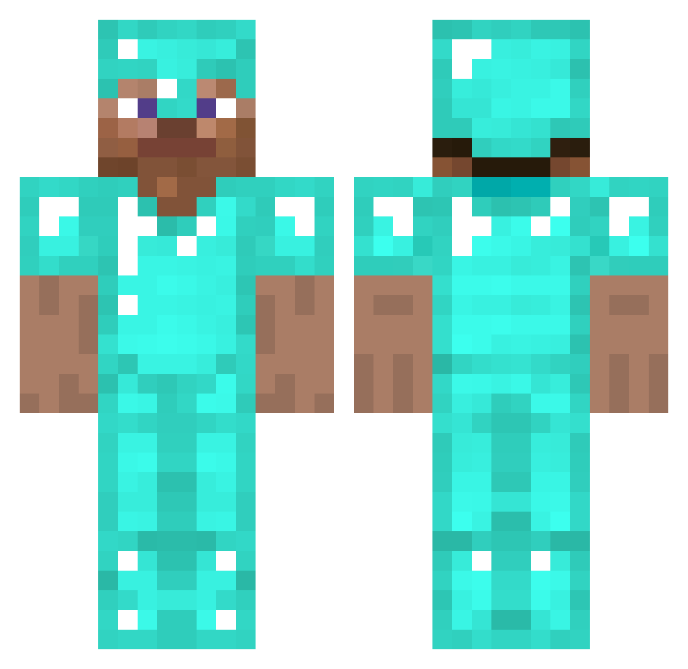 jjjuni Minecraft skin, front and back view