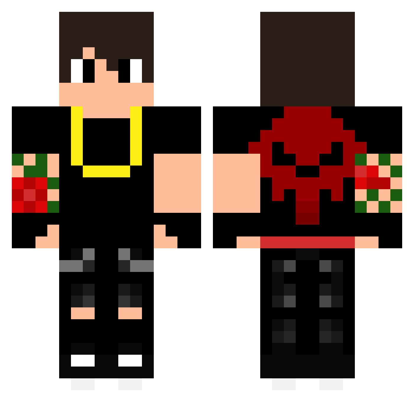 yuanian Minecraft skin, front and back view
