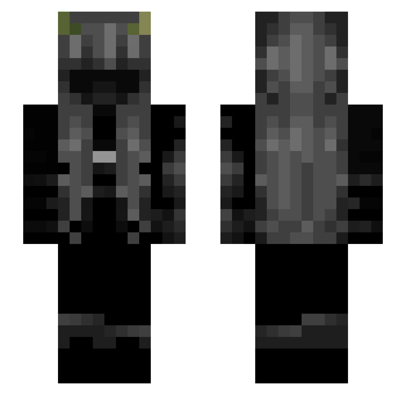xDemonWolf Minecraft skin, front and back view