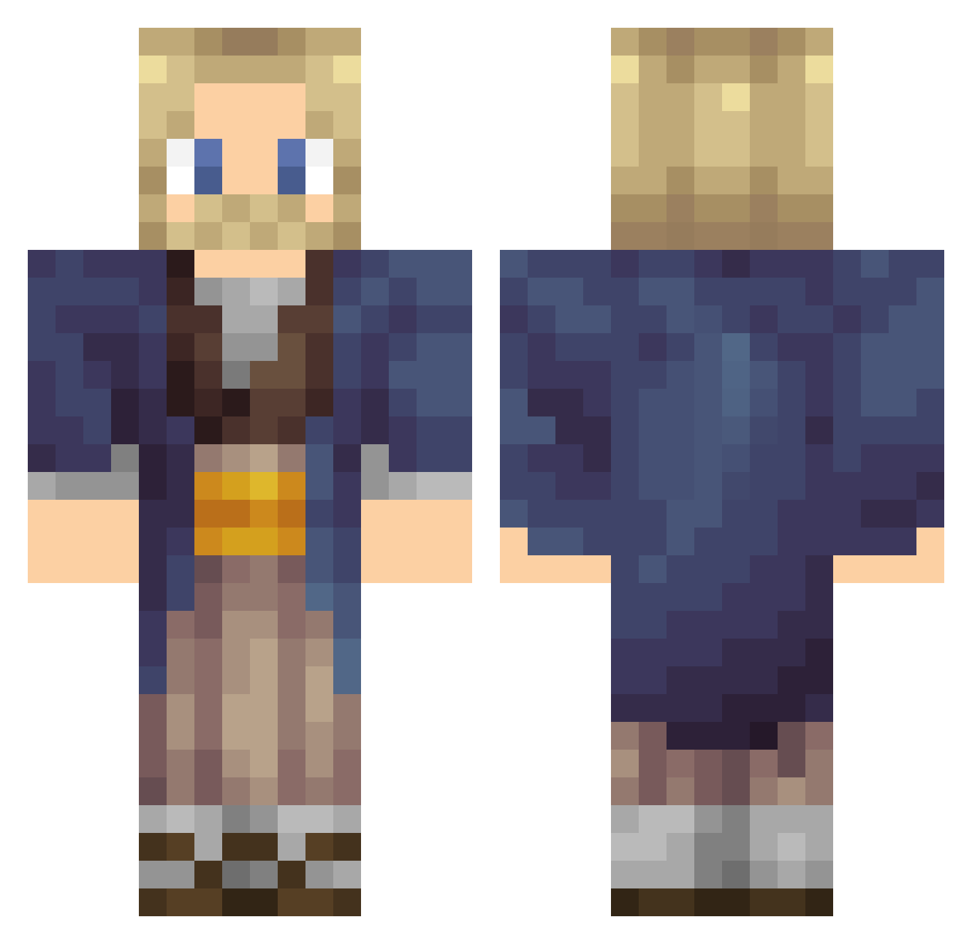 Zyneex_CZ Minecraft skin, front and back view