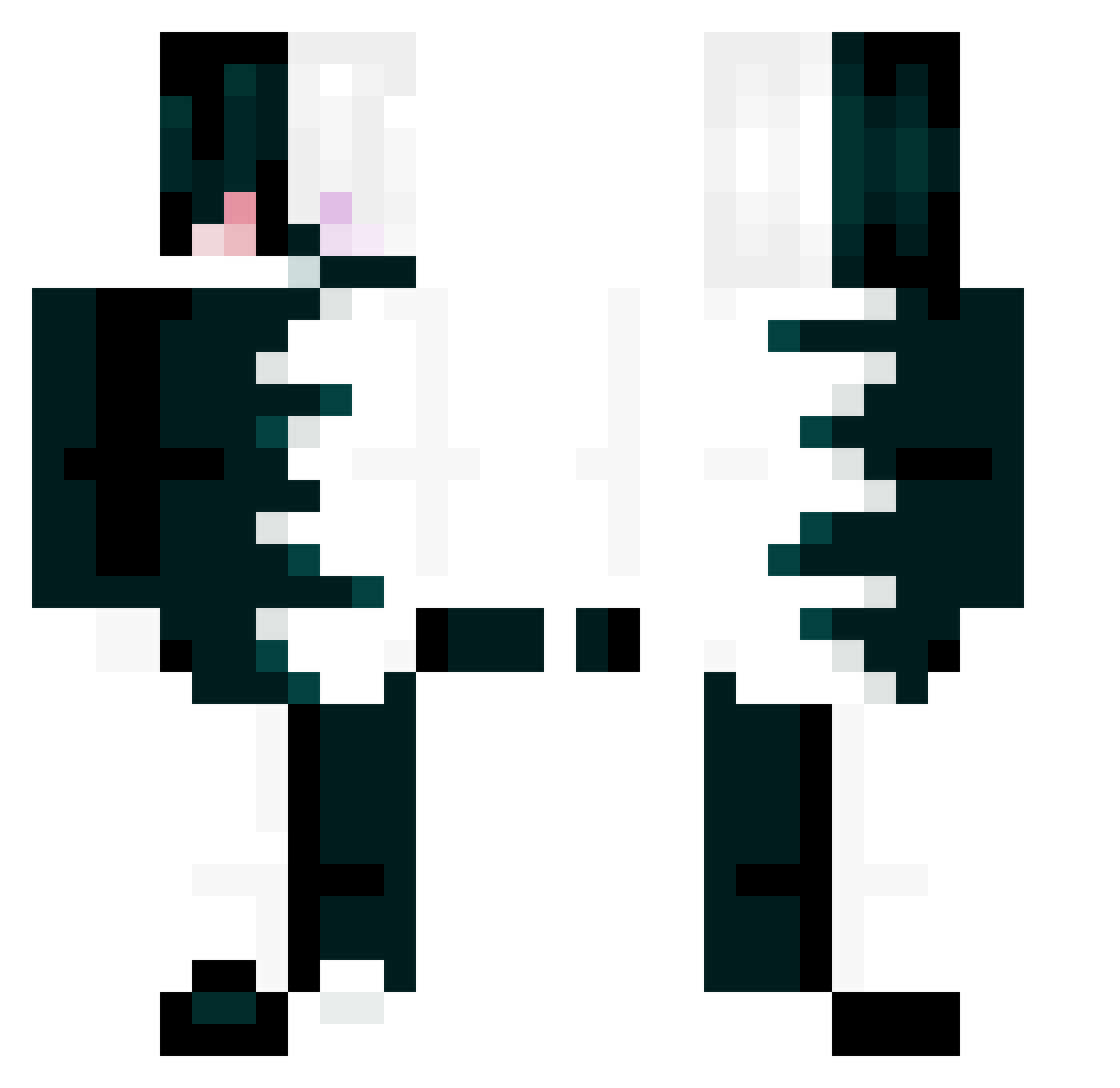 AceLovell Minecraft skin, front and back view