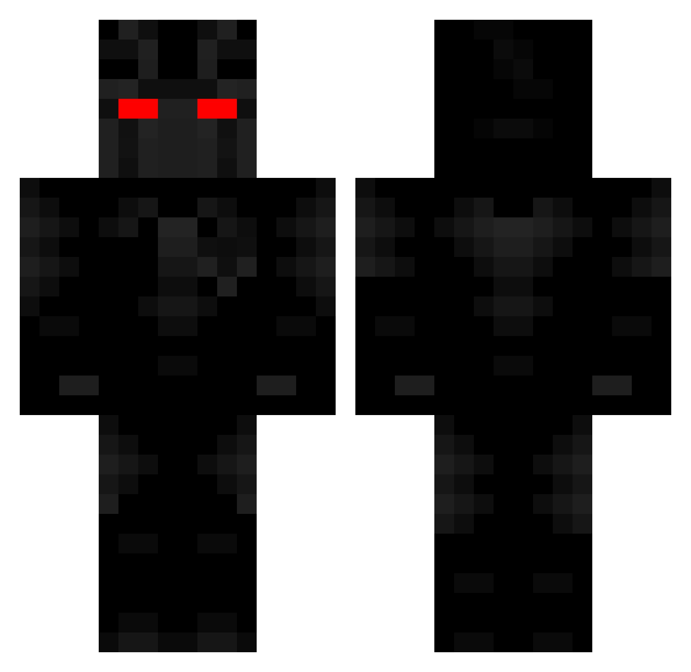 zxlean Minecraft skin, front and back view