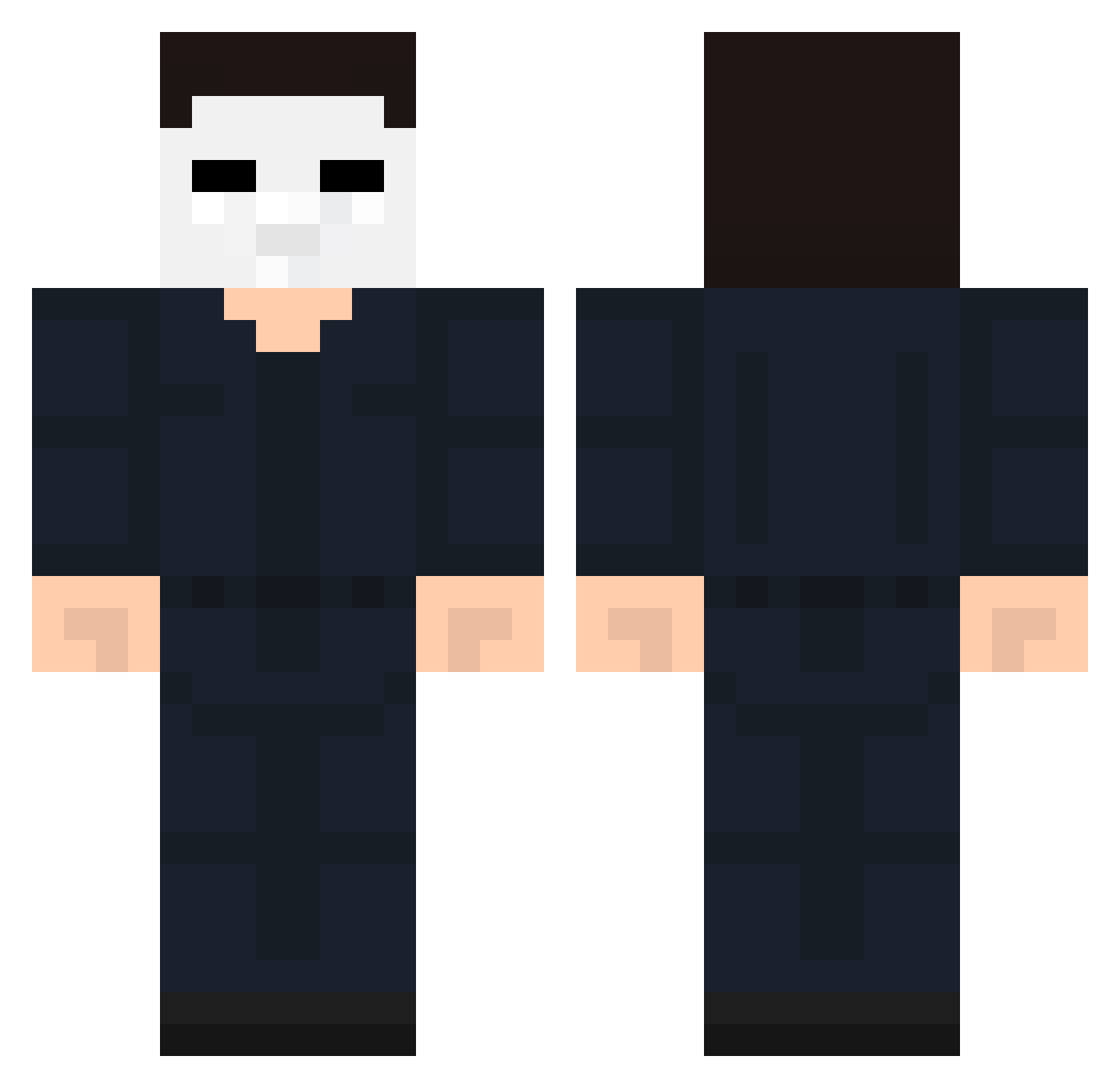 Aldamiri07 Minecraft skin, front and back view