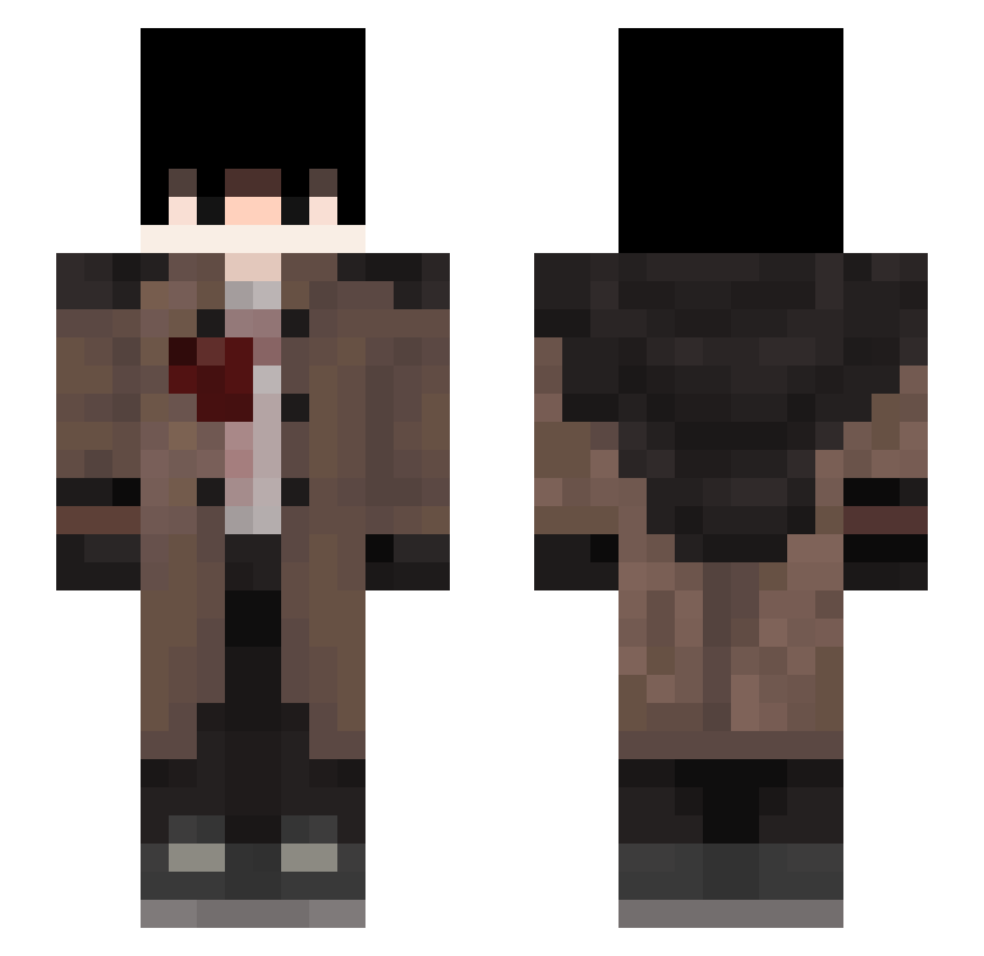 Vaalfiu Minecraft skin, front and back view
