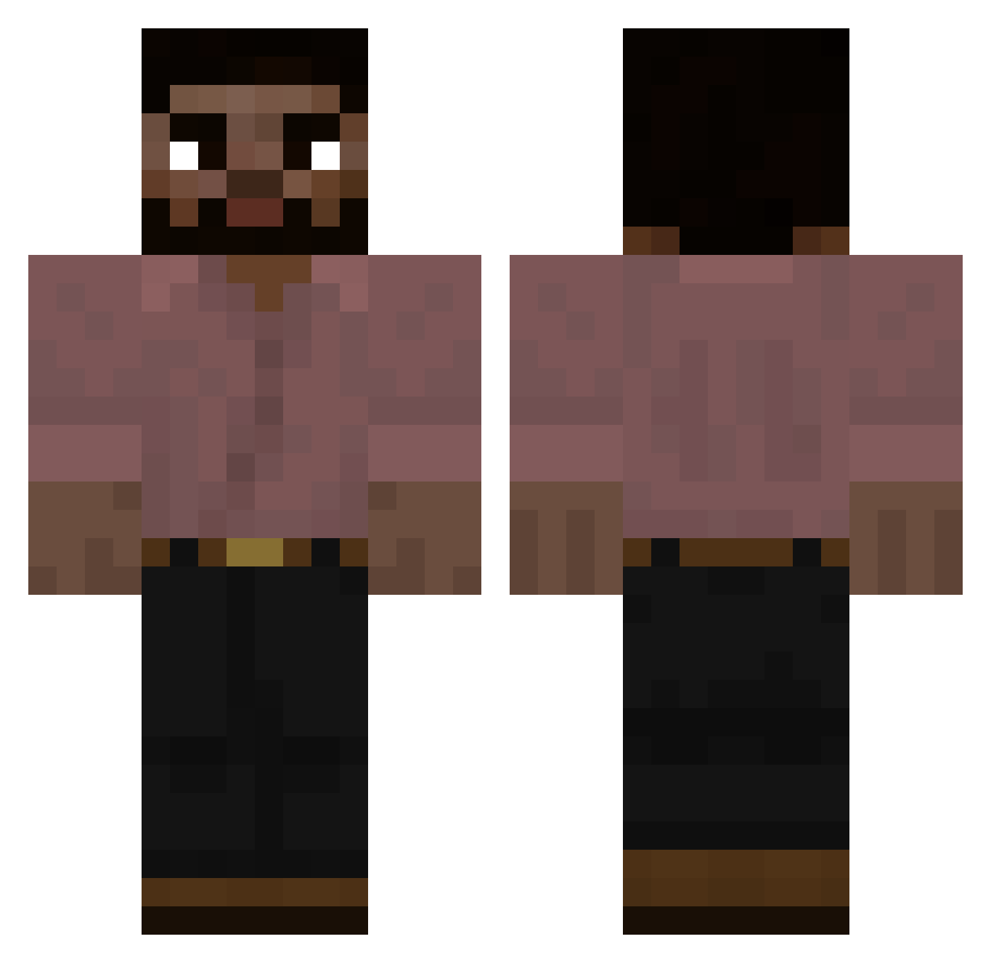 orangesodarocks Minecraft skin, front and back view