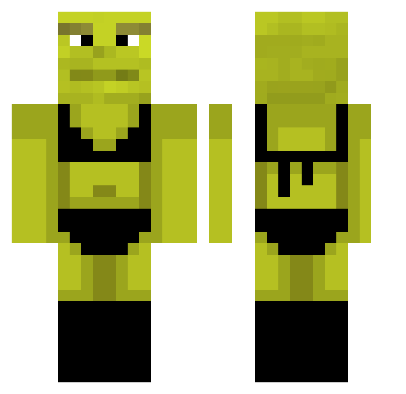 bheng Minecraft skin, front and back view