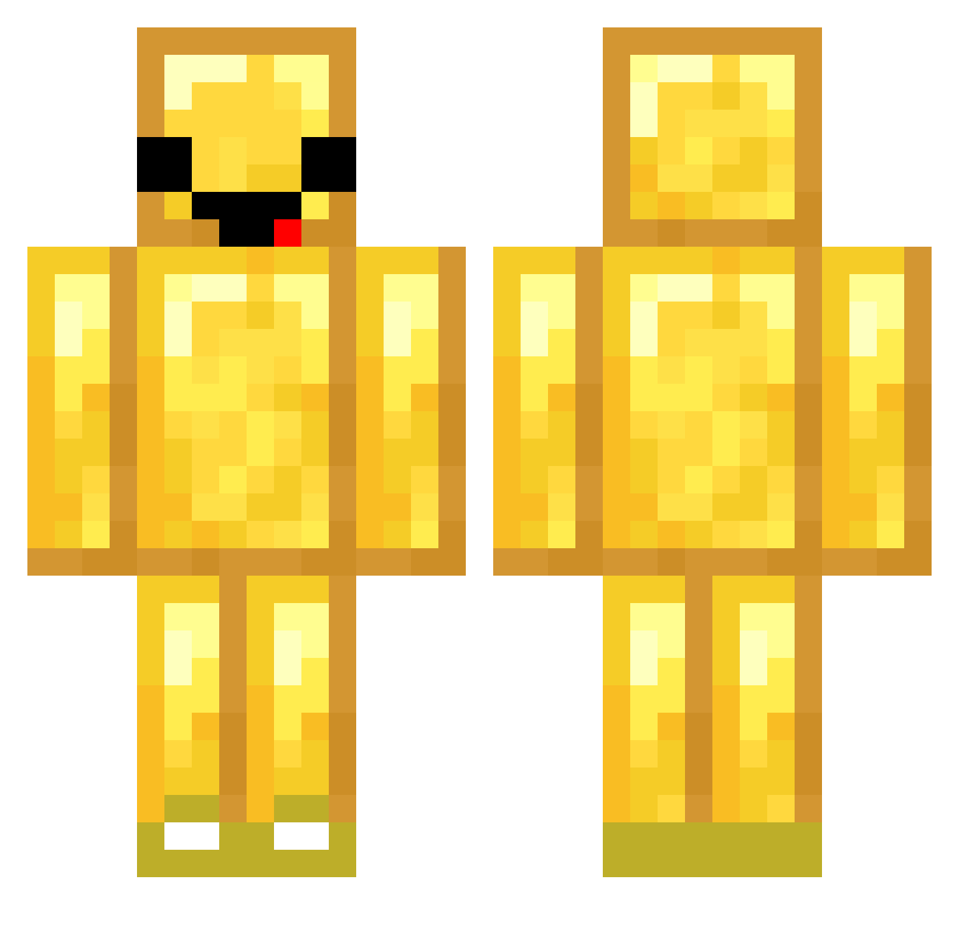 TricyNinja Minecraft skin, front and back view