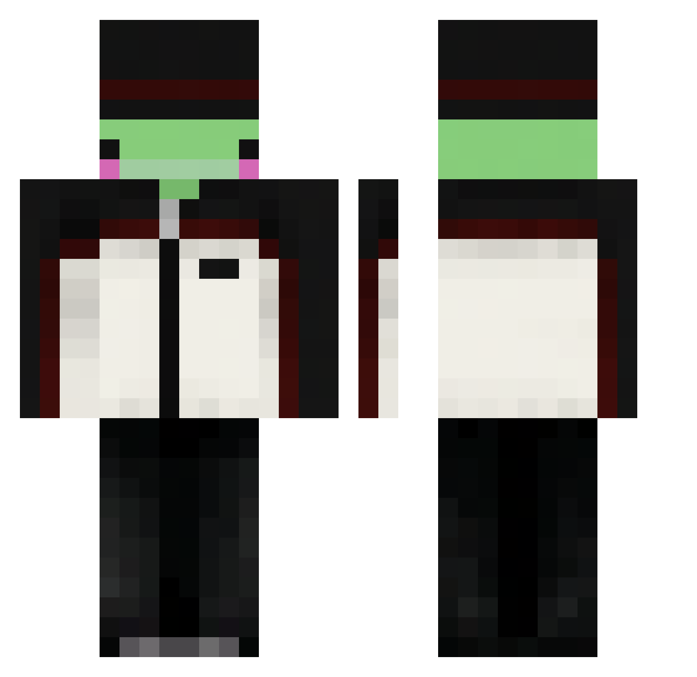onaaan Minecraft skin, front and back view