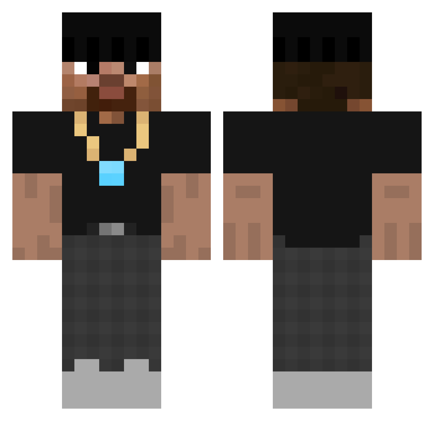 GarciaSalad Minecraft skin, front and back view