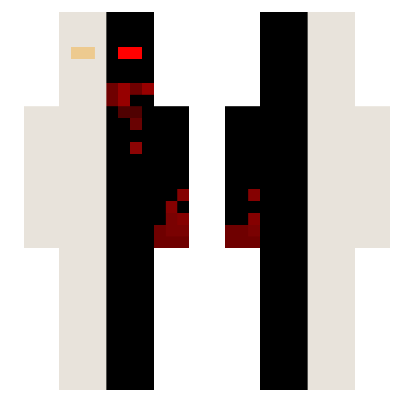 pixelicat2020 Minecraft skin, front and back view