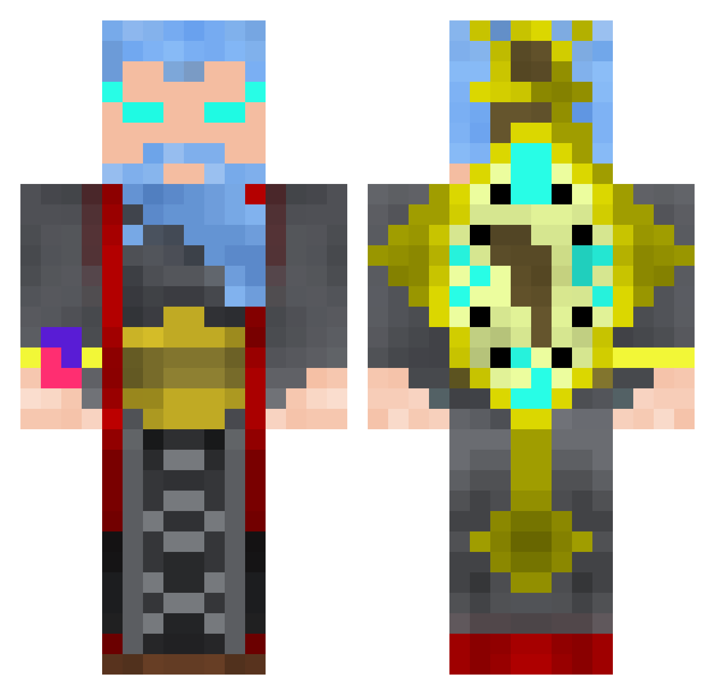 mr_b_slappnuts Minecraft skin, front and back view