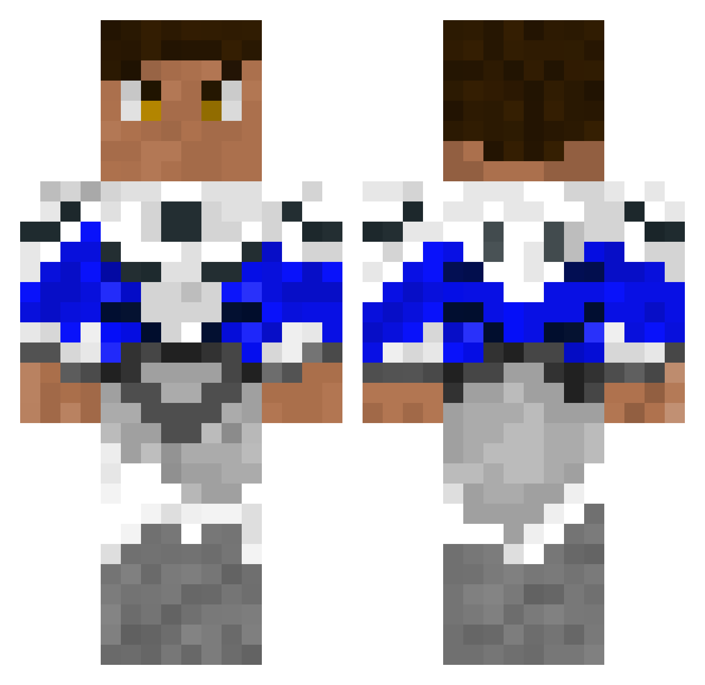 M4koo_ Minecraft skin, front and back view