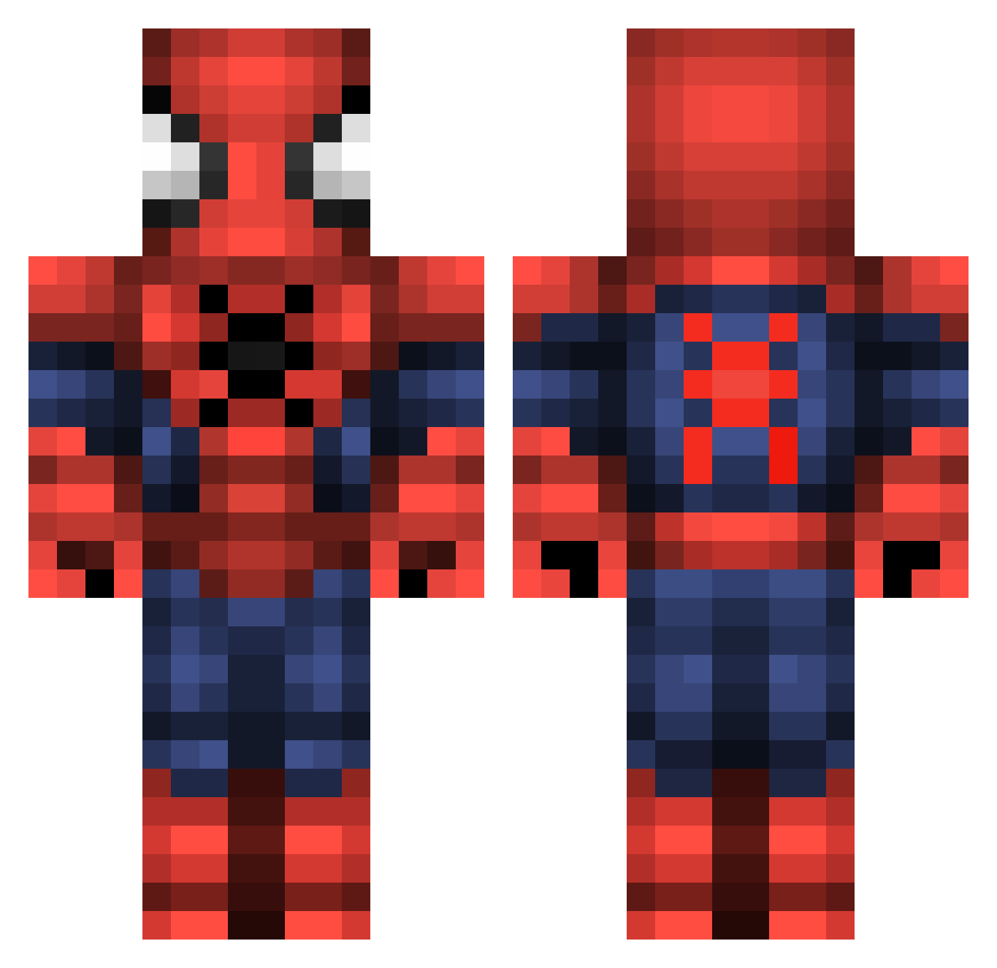 XoTiqZz Minecraft skin, front and back view