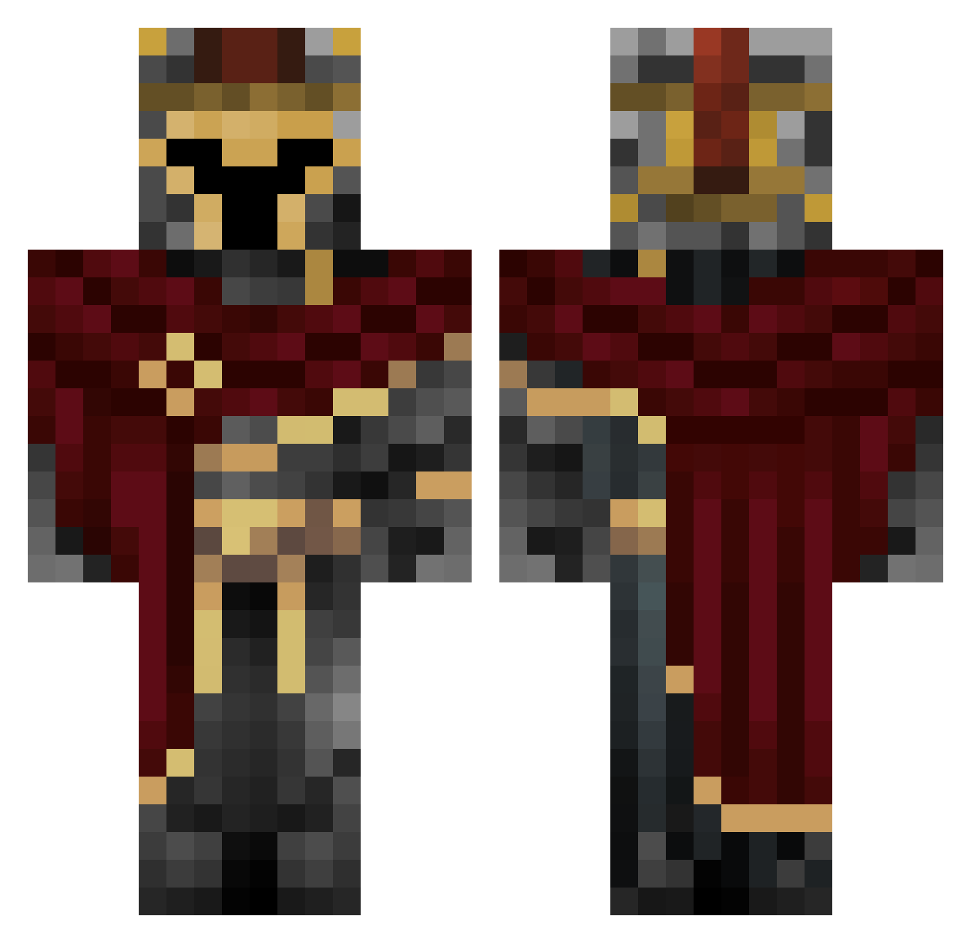 Marco_Devs Minecraft skin, front and back view