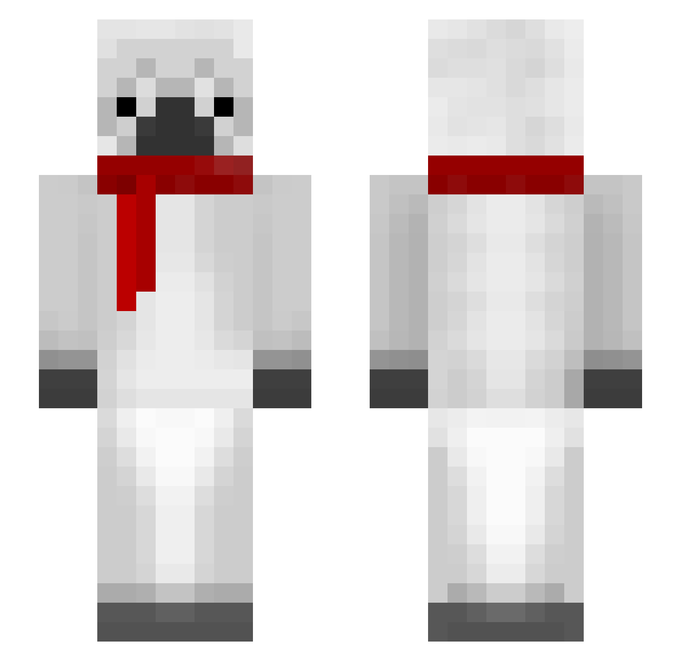 shziura Minecraft skin, front and back view