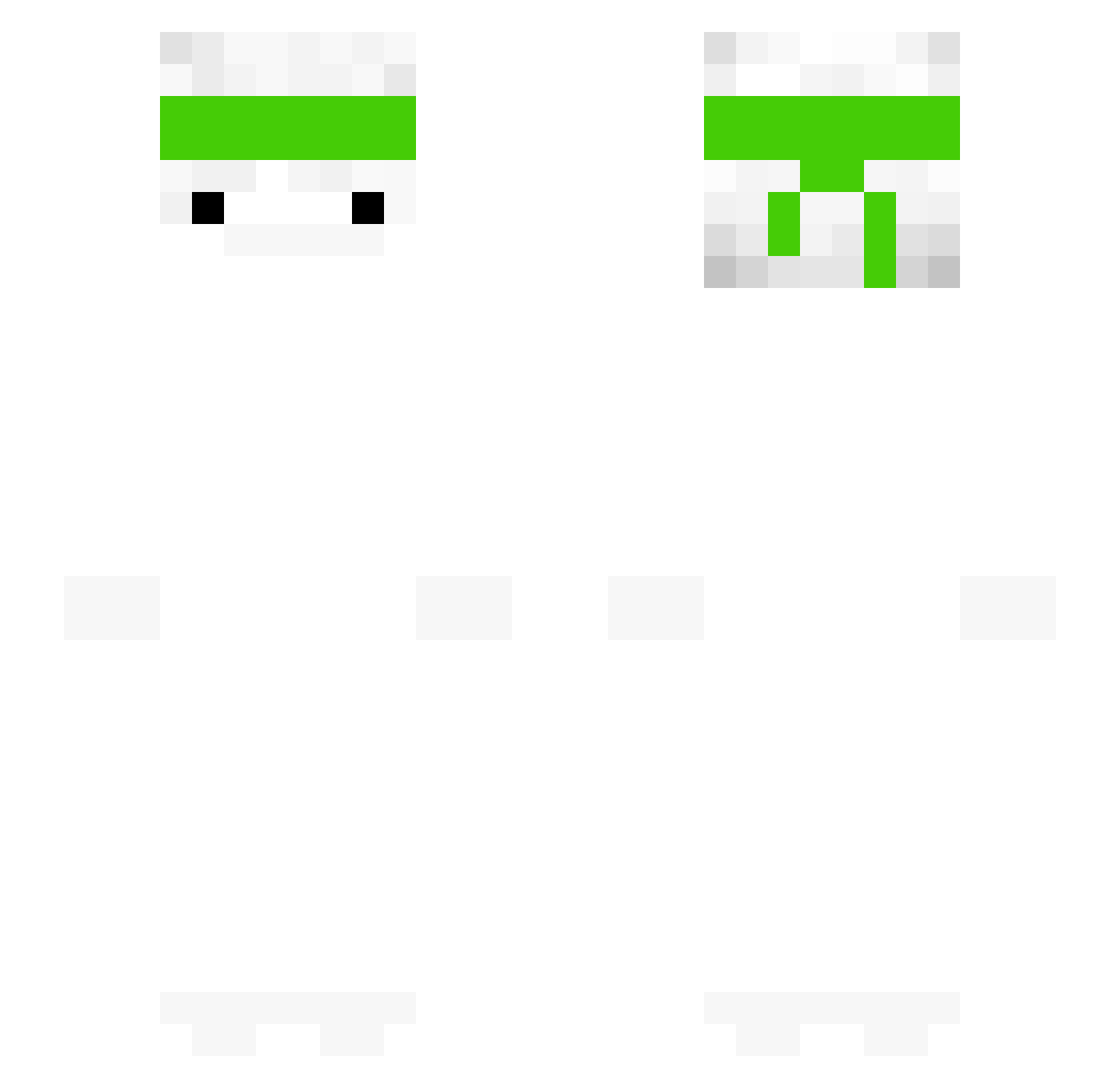 RedDotta Minecraft skin, front and back view