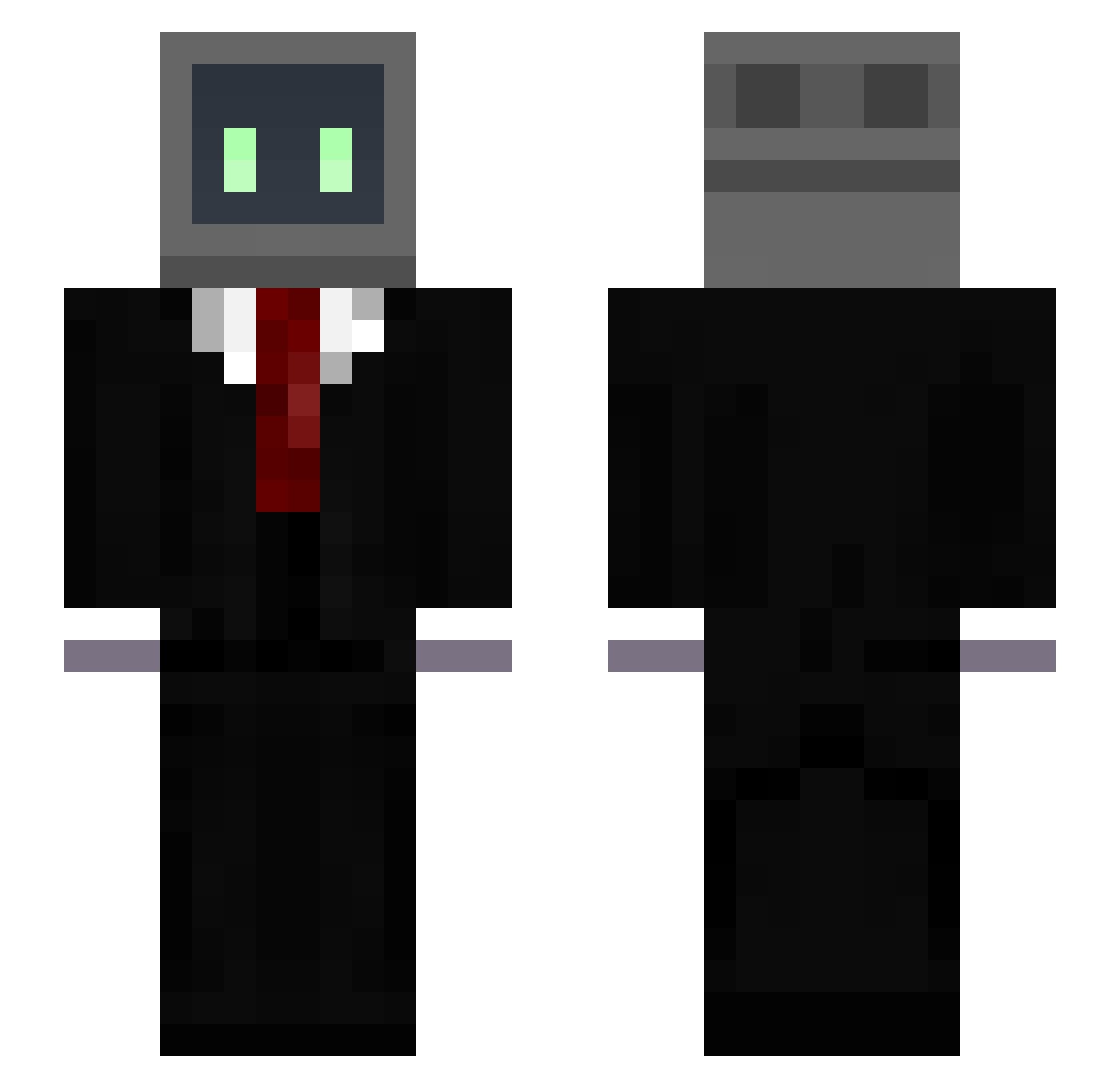 The_Few Minecraft skin, front and back view