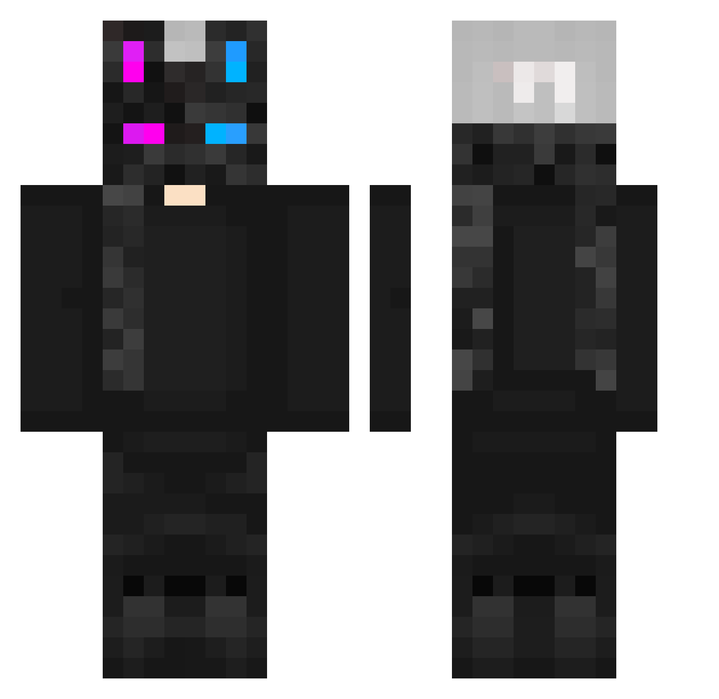 ZoduckZ Minecraft skin, front and back view
