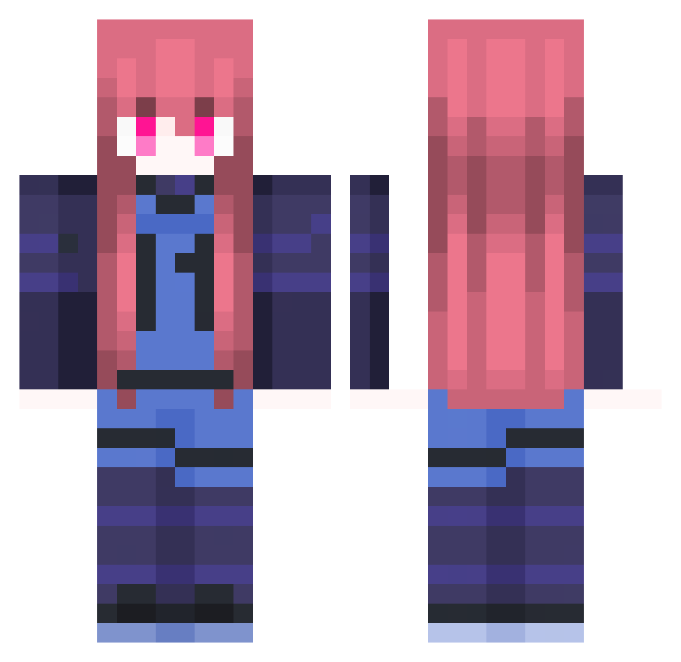 Cherryssmelody Minecraft skin, front and back view