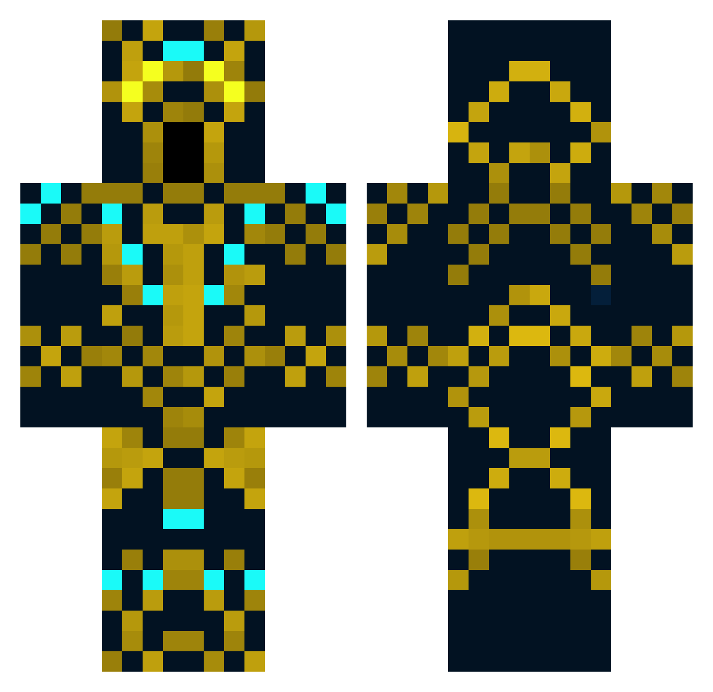 TaktikoolKiwi Minecraft skin, front and back view