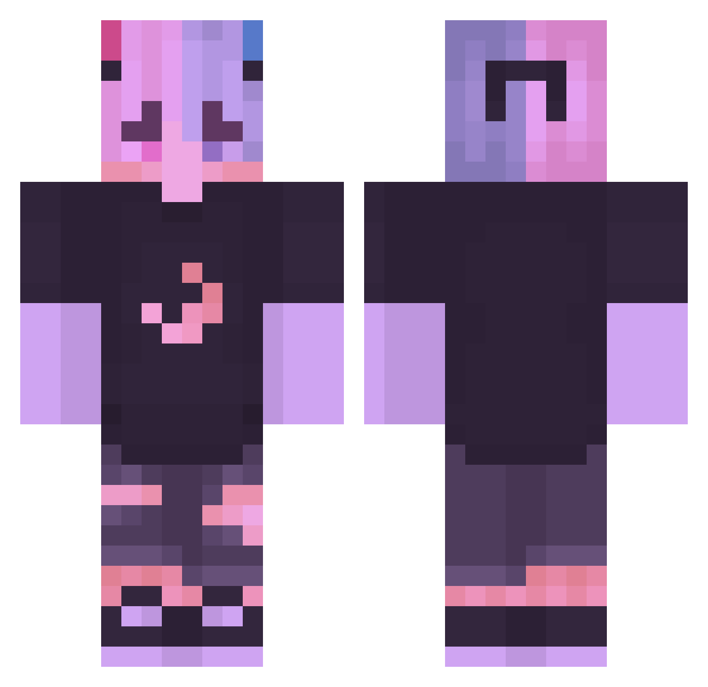 syrch Minecraft skin, front and back view