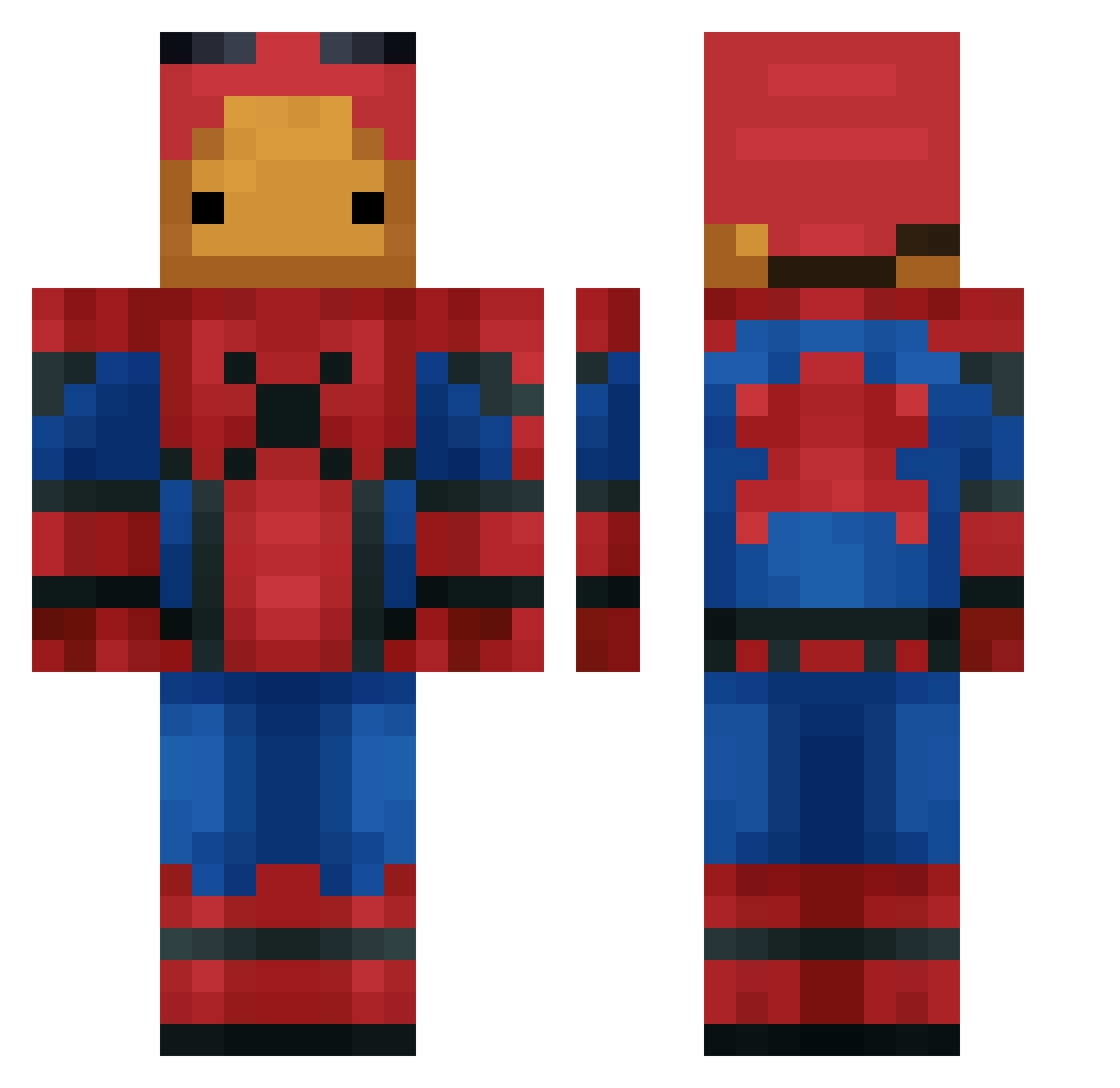 TheBreadMan27 Minecraft skin, front and back view