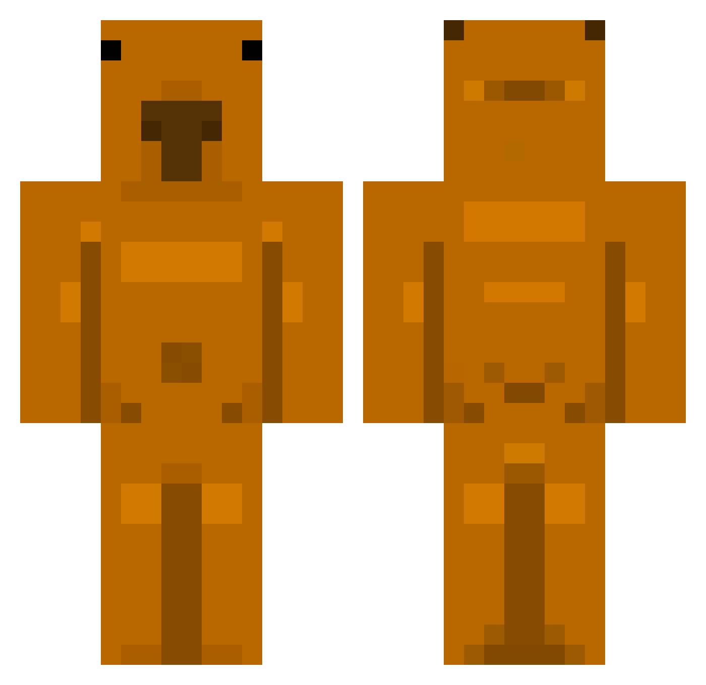 shiestyshey Minecraft skin, front and back view