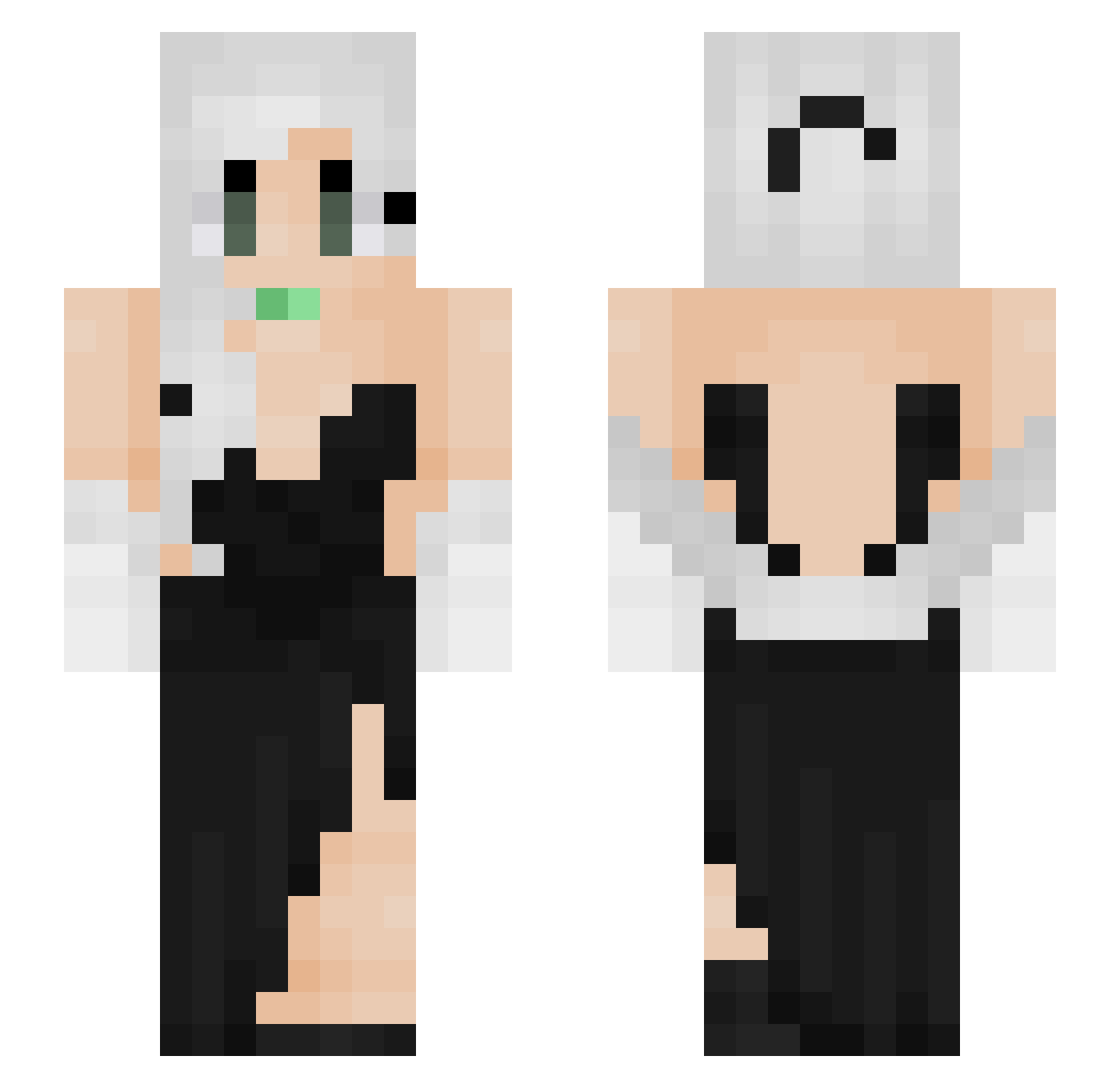 iLoveRickGrimess Minecraft skin, front and back view
