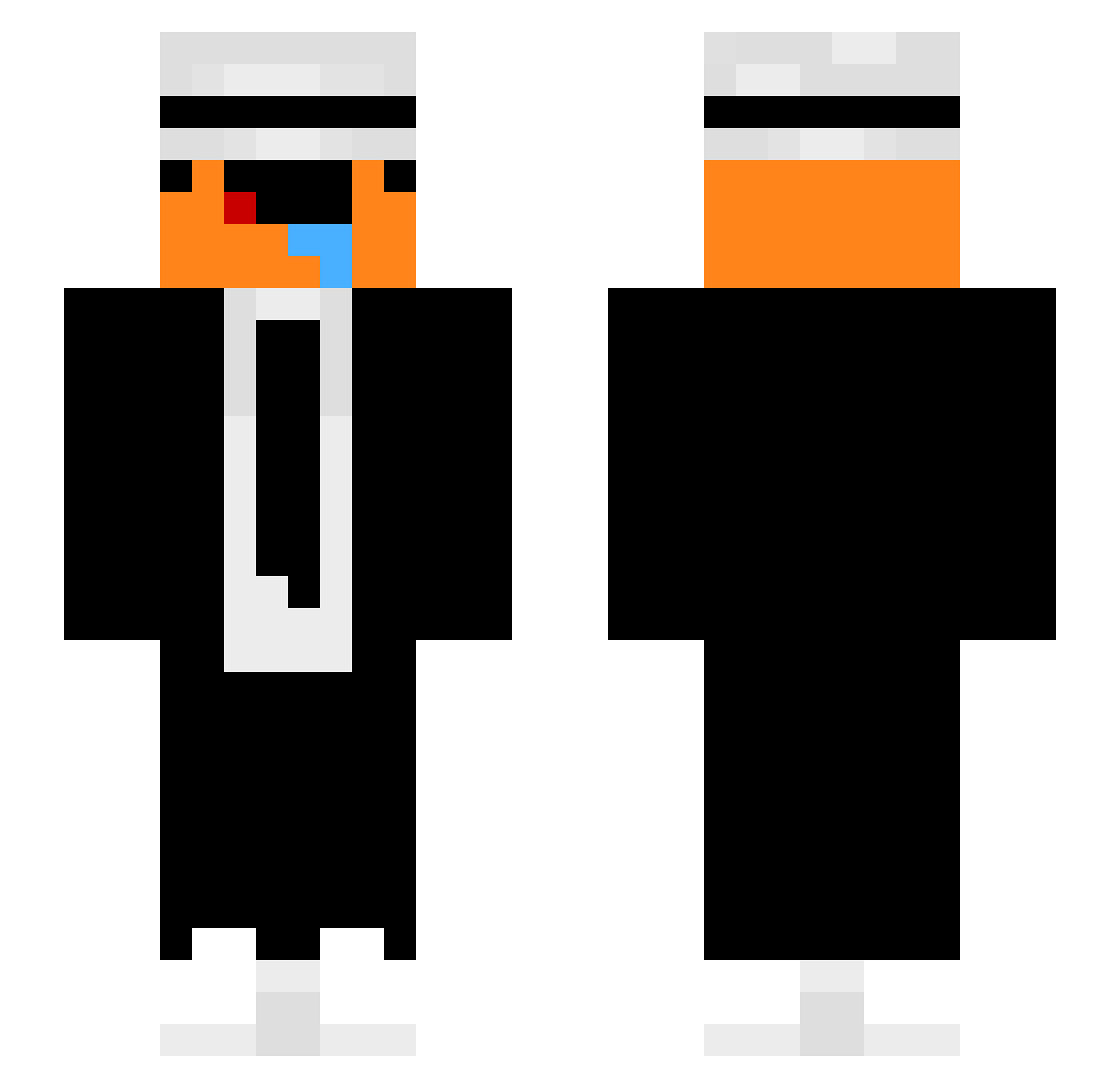 zsyq Minecraft skin, front and back view