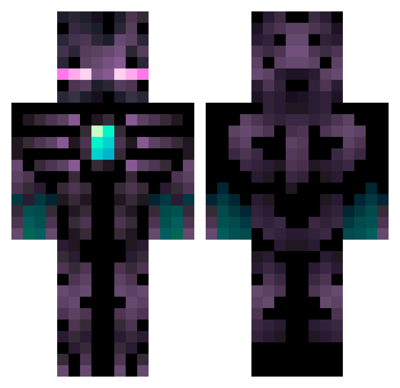 xxxjimboxxx Minecraft skin, front and back view