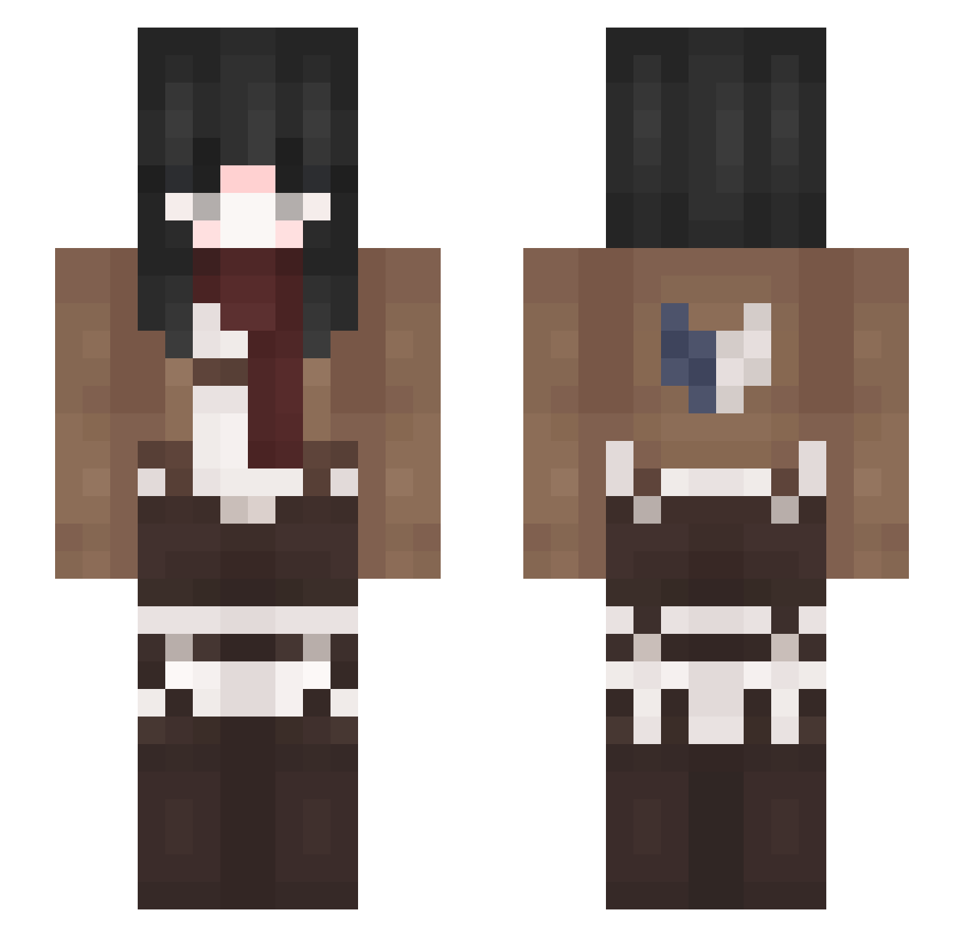 sakuxva Minecraft skin, front and back view