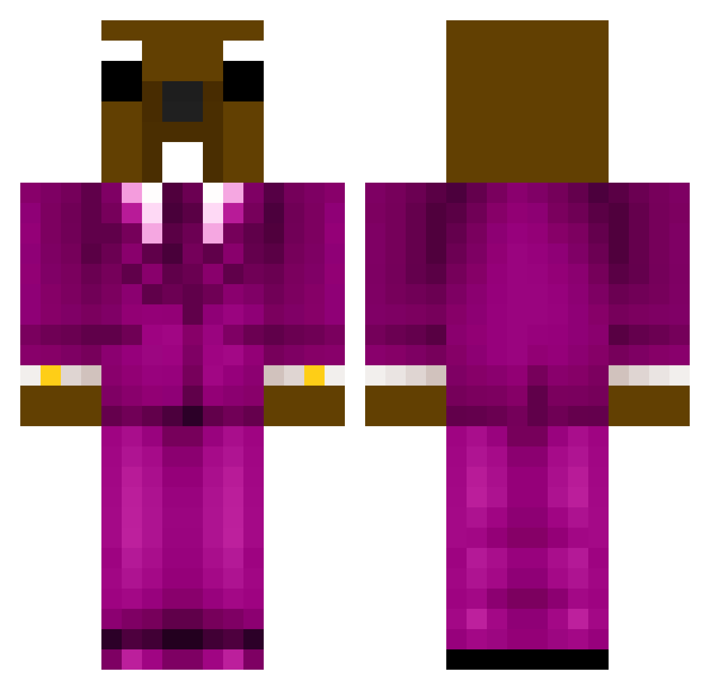 Leo6ix Minecraft skin, front and back view