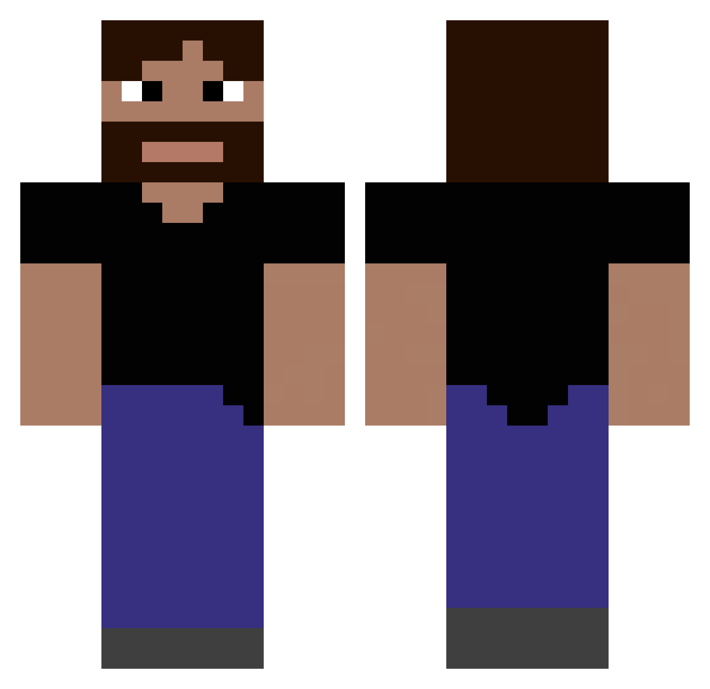 Sushi_Online Minecraft skin, front and back view