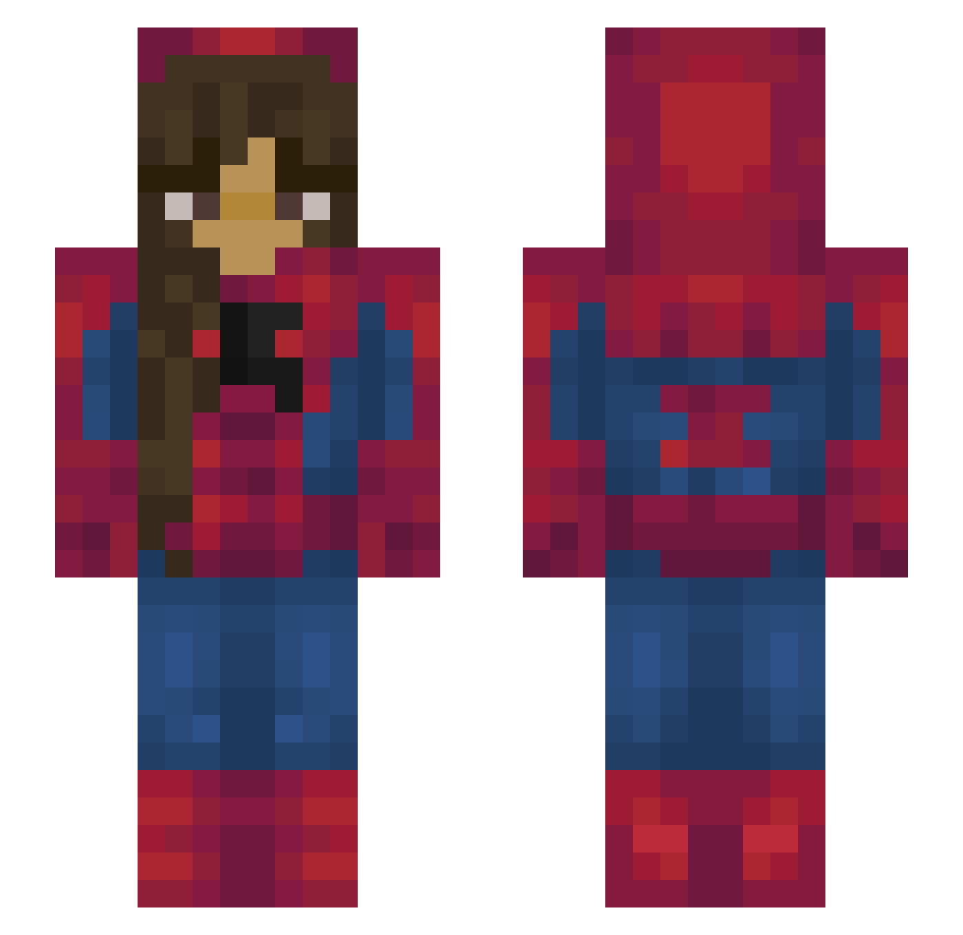 Swayzt Minecraft skin, front and back view