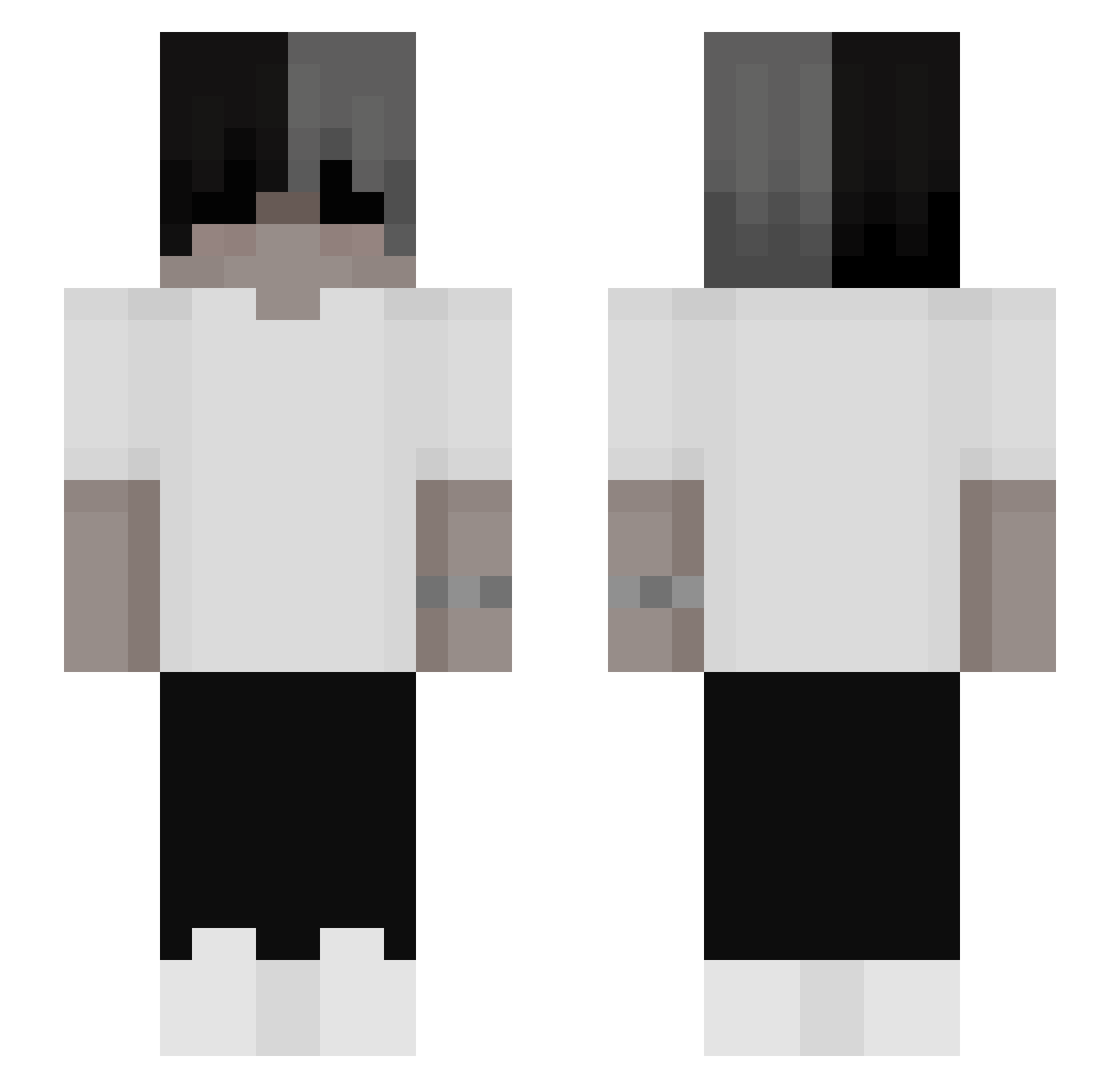WAKEUPTOREALITY Minecraft skin, front and back view