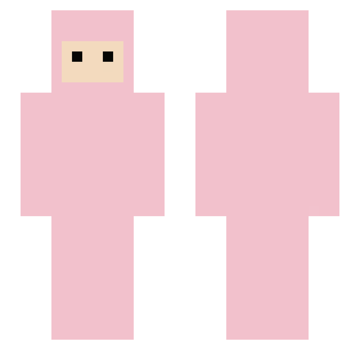 ZePig_ Minecraft skin, front and back view