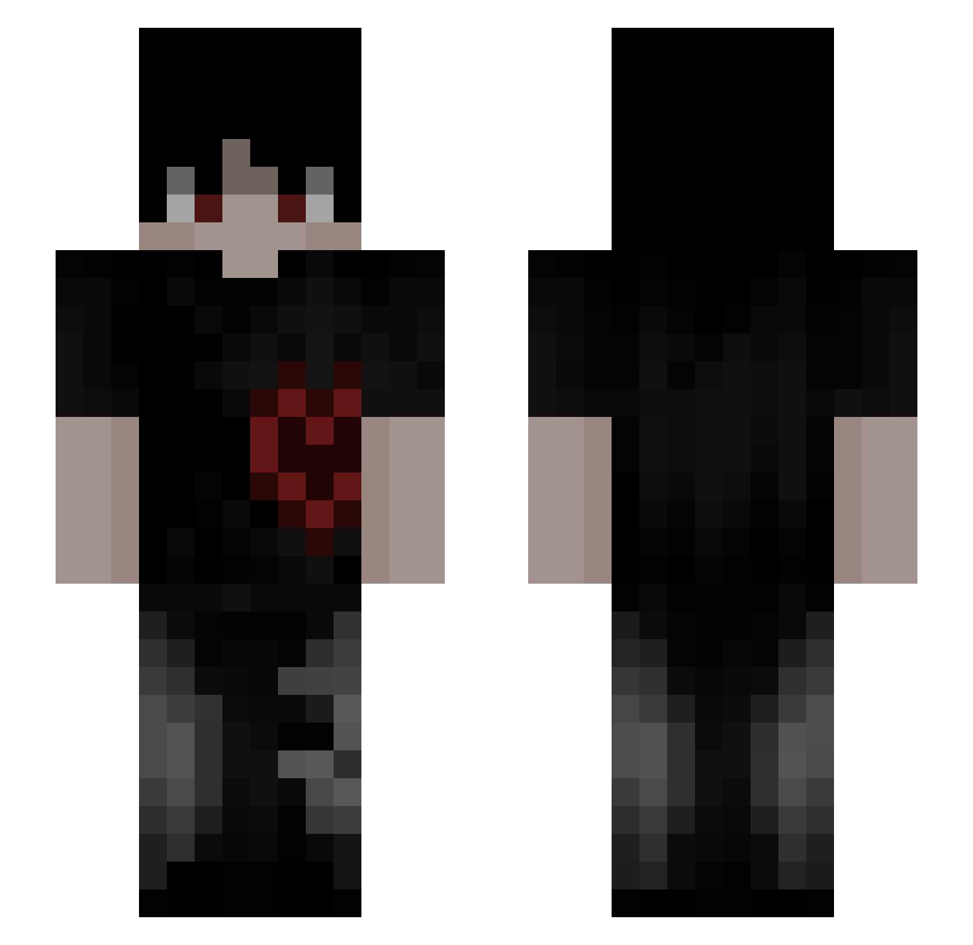 tryzteh Minecraft skin, front and back view