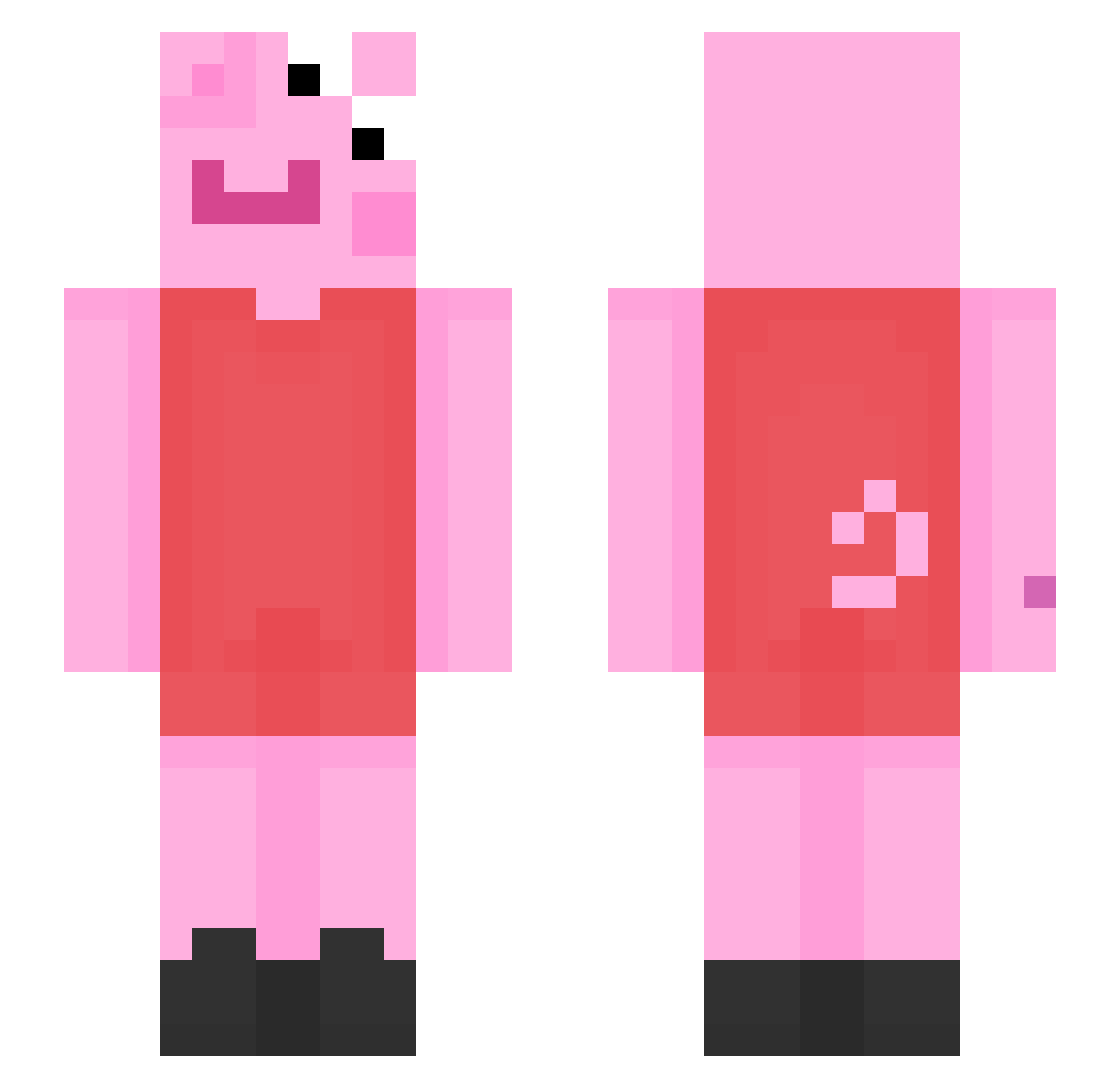 Noahgrey8 Minecraft skin, front and back view