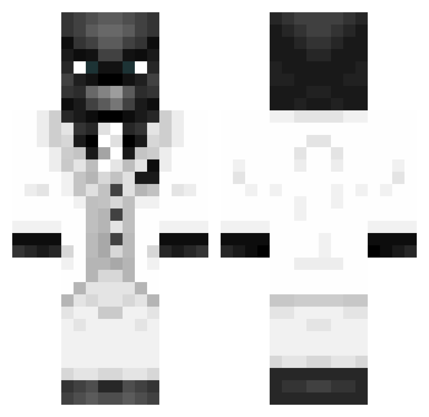 cronus Minecraft skin, front and back view
